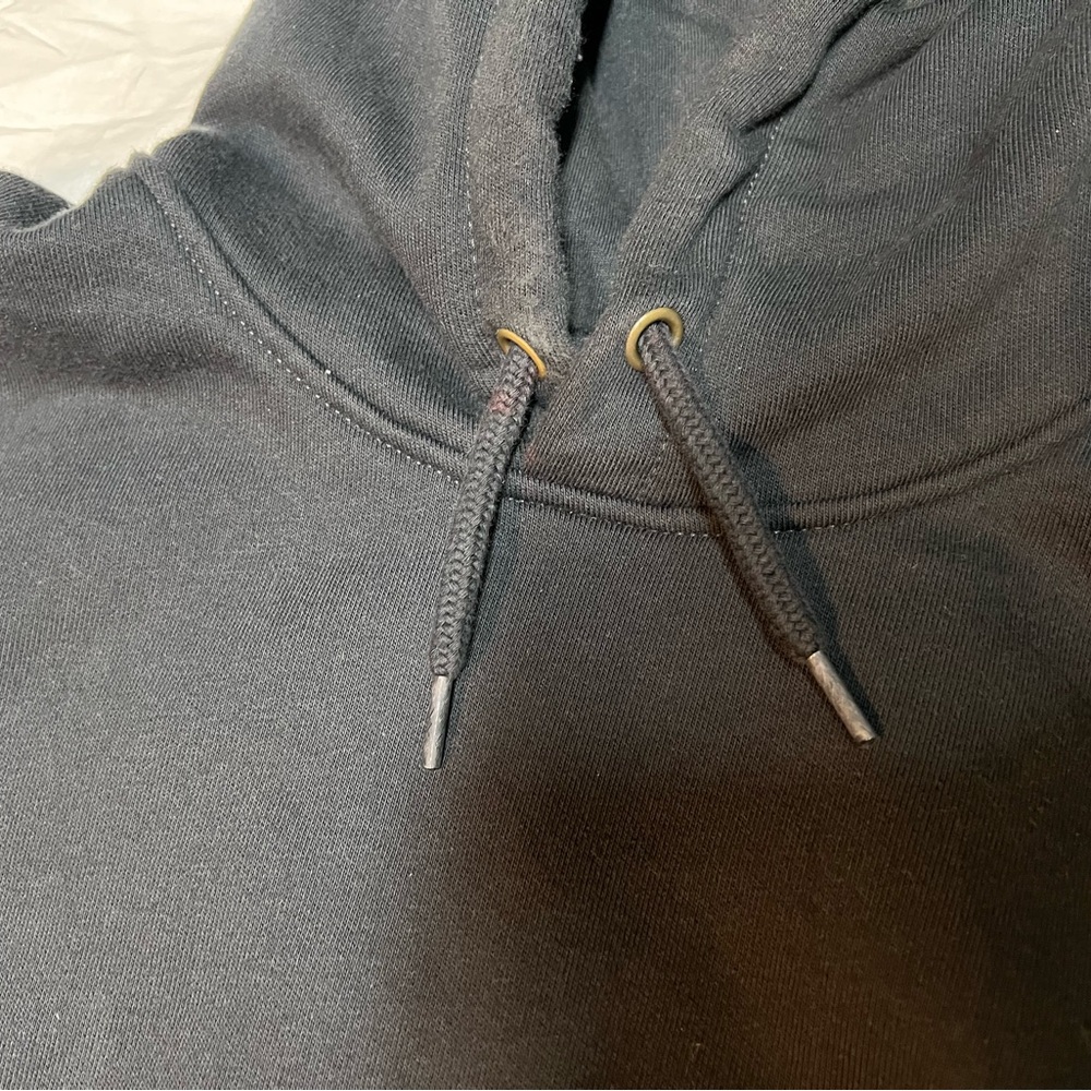 Carhartt Rain Defender Hoodie Black Loose Fit Men’s Large Workwear Sweatshirt - Picture 6 of 8